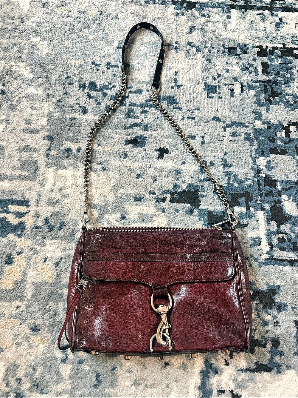 Rebecca Minkoff M.A.C. Crossbody Bag Burgundy Leather